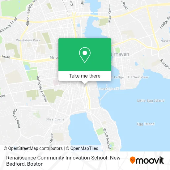 Renaissance Community Innovation School- New Bedford map