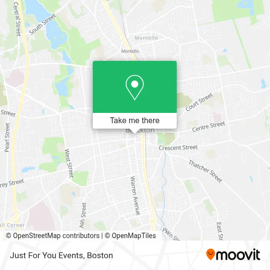 Just For You Events map