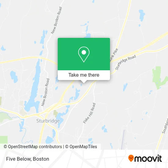 Five Below map