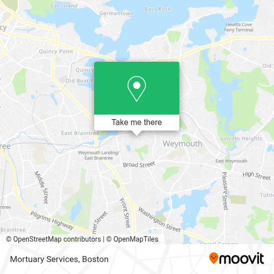 Mortuary Services map