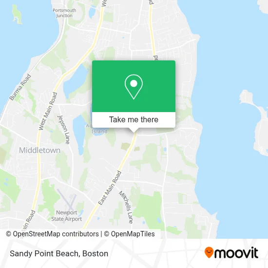 Sandy Point Beach map
