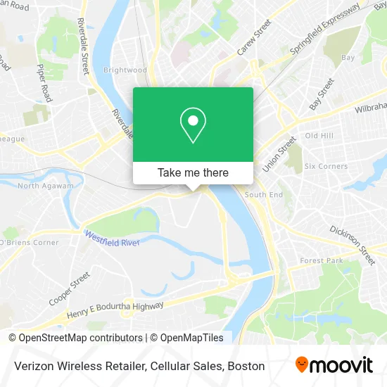 Verizon Wireless Retailer, Cellular Sales map