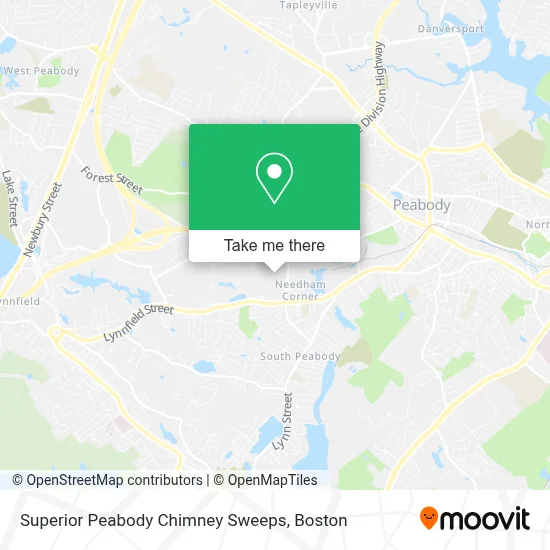 Superior Peabody Chimney Sweeps map