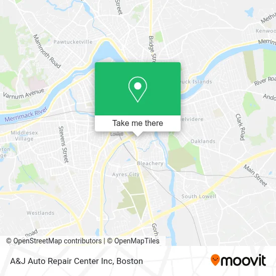 A&J Auto Repair Center Inc map