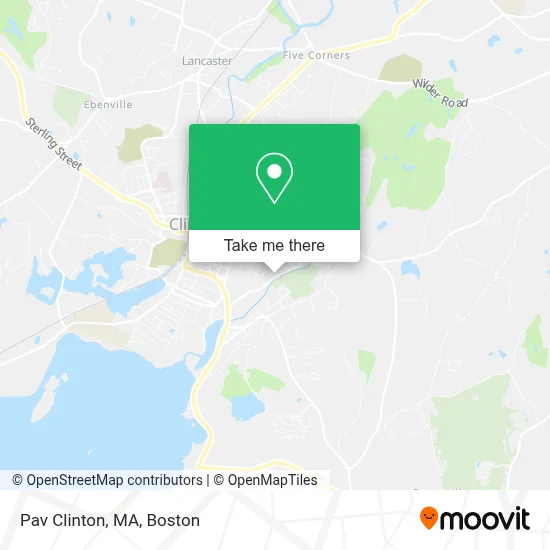 Pav Clinton, MA map