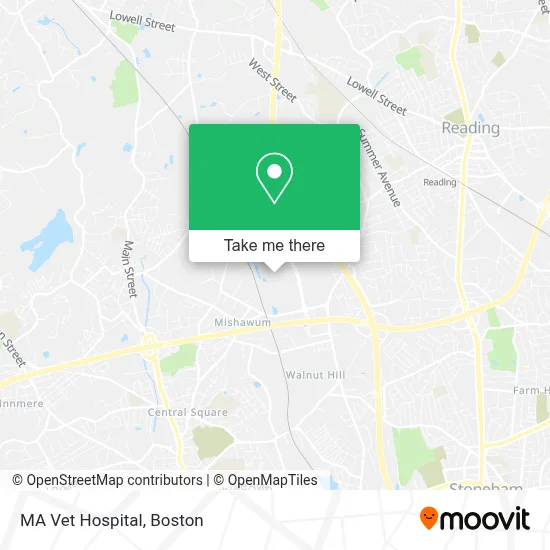MA Vet Hospital map