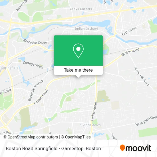 Boston Road Springfield - Gamestop map
