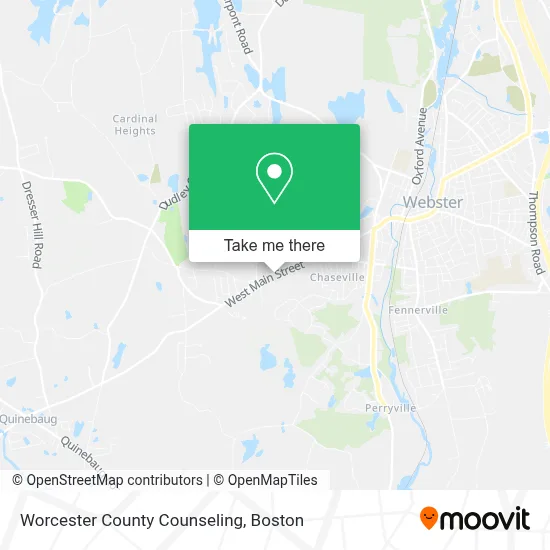 Worcester County Counseling map