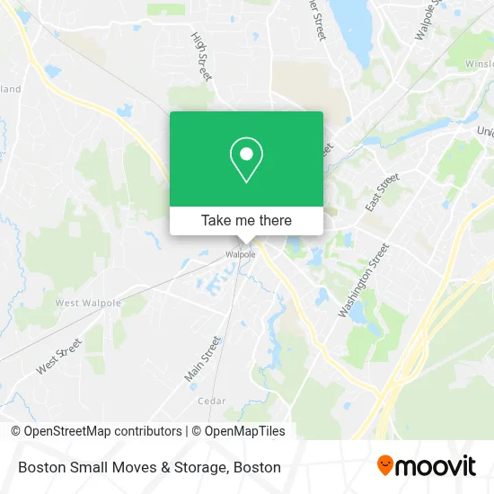 Boston Small Moves & Storage map