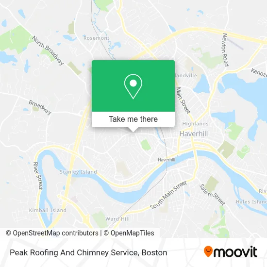 Peak Roofing And Chimney Service map
