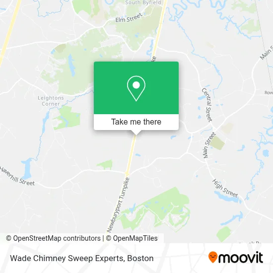 Wade Chimney Sweep Experts map