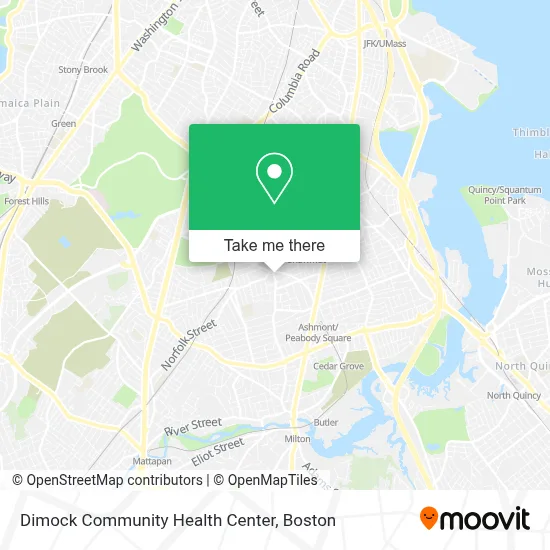 Dimock Community Health Center map