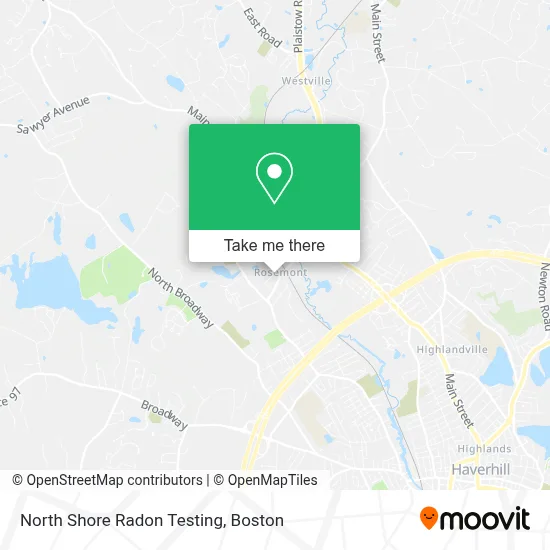 North Shore Radon Testing map