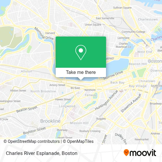 Charles River Esplanade map