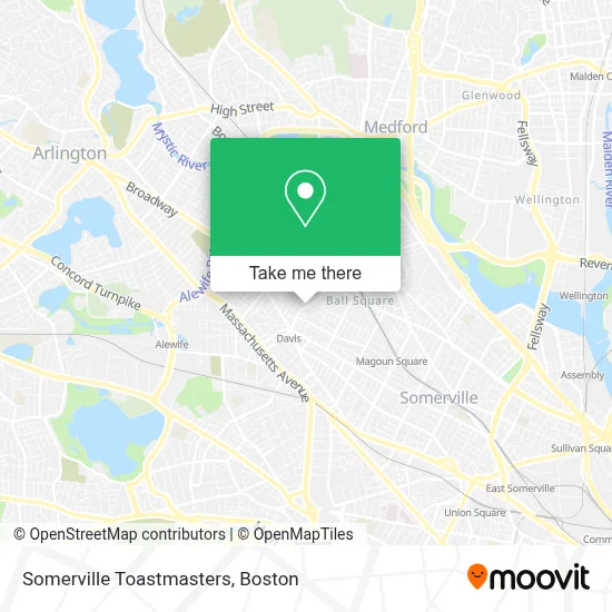 Somerville Toastmasters map