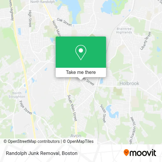 Randolph Junk Removal map