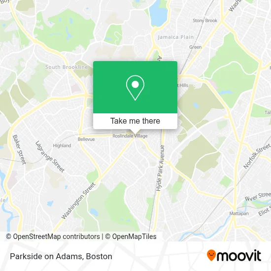Parkside on Adams map