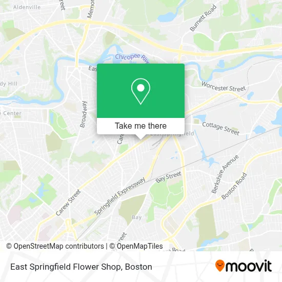 East Springfield Flower Shop map