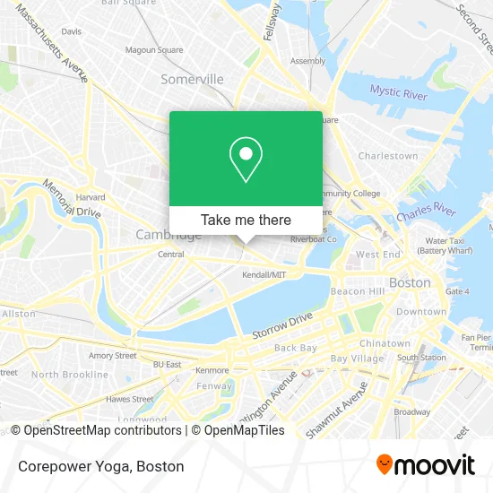 Corepower Yoga map