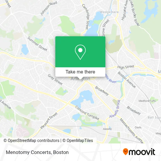 Menotomy Concerts map