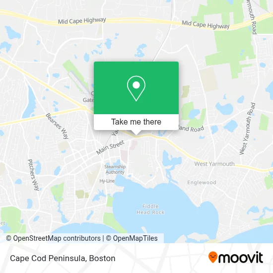 Cape Cod Peninsula map