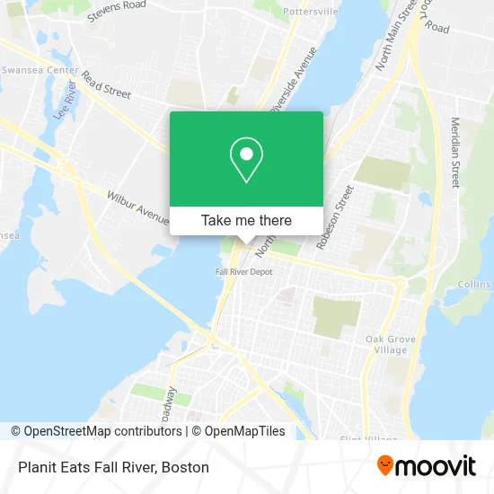 Planit Eats Fall River map