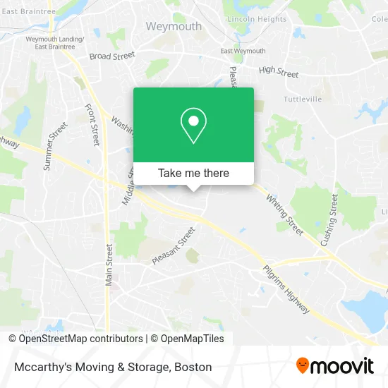 Mccarthy's Moving & Storage map