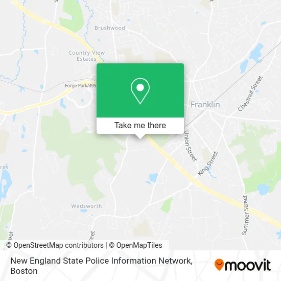 New England State Police Information Network map