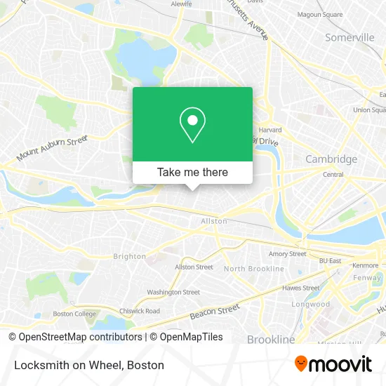 Locksmith on Wheel map