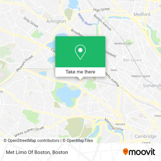 Met Limo Of Boston map