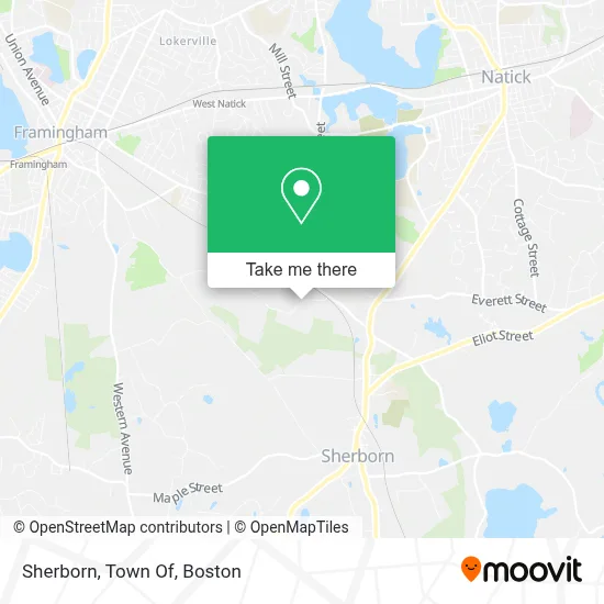 Sherborn, Town Of map