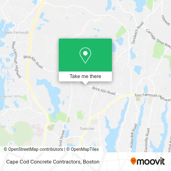 Cape Cod Concrete Contractors map
