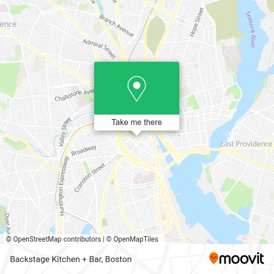Backstage Kitchen + Bar map