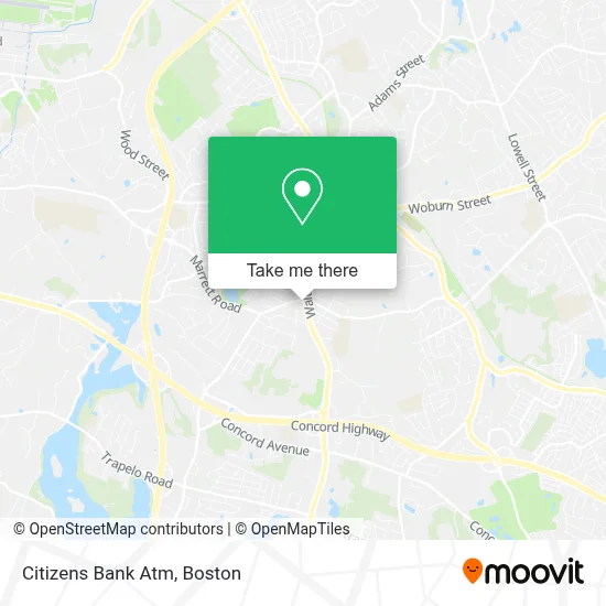 Citizens Bank Atm map