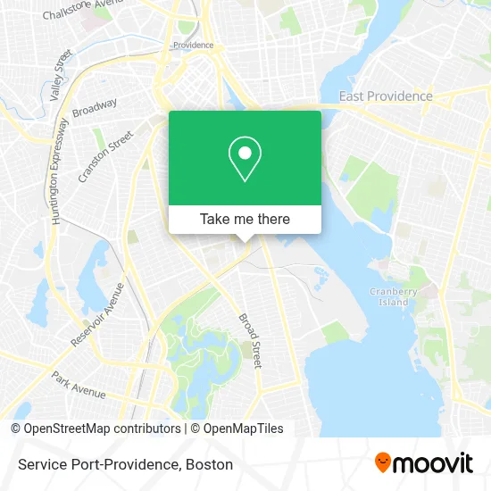 Service Port-Providence map