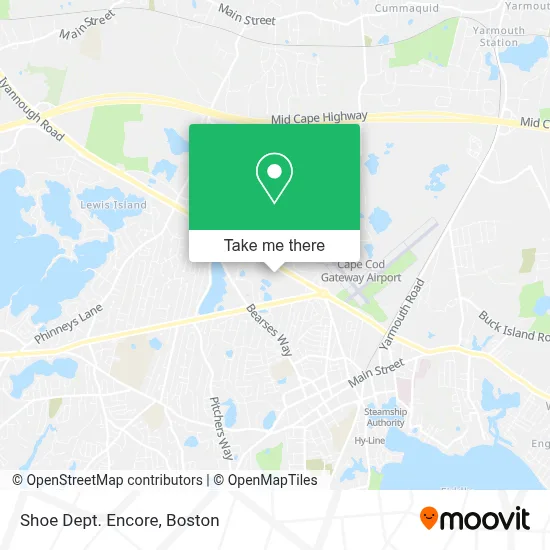 Shoe Dept. Encore map