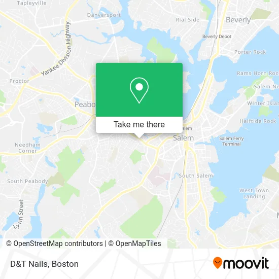 D&T Nails map