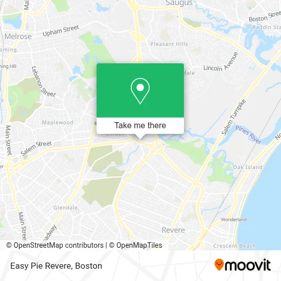 Easy Pie Revere map