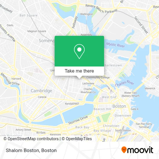 Shalom Boston map