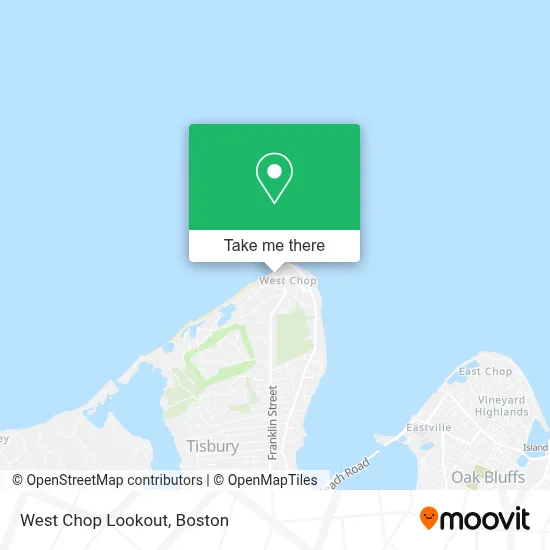 West Chop Lookout map