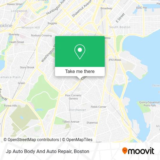 Jp Auto Body And Auto Repair map