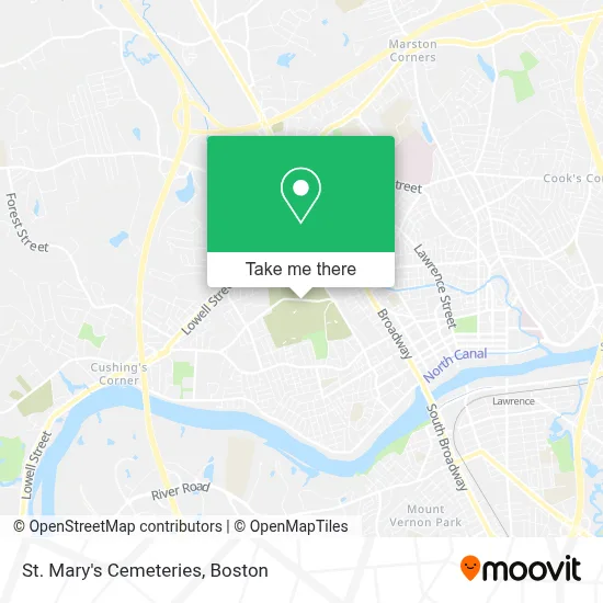 St. Mary's Cemeteries map