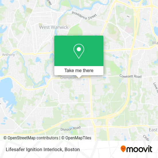 Lifesafer Ignition Interlock map