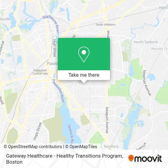 Gateway Healthcare - Healthy Transitions Program map