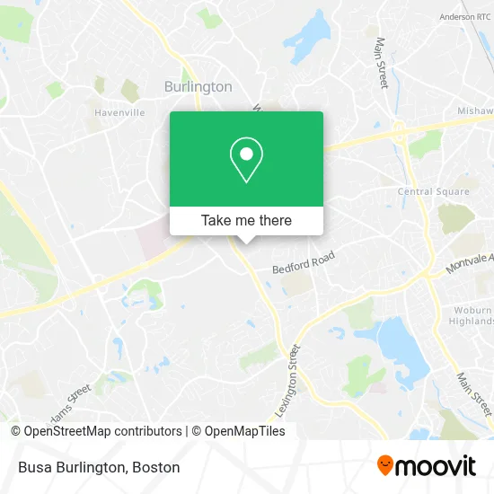 Busa Burlington map