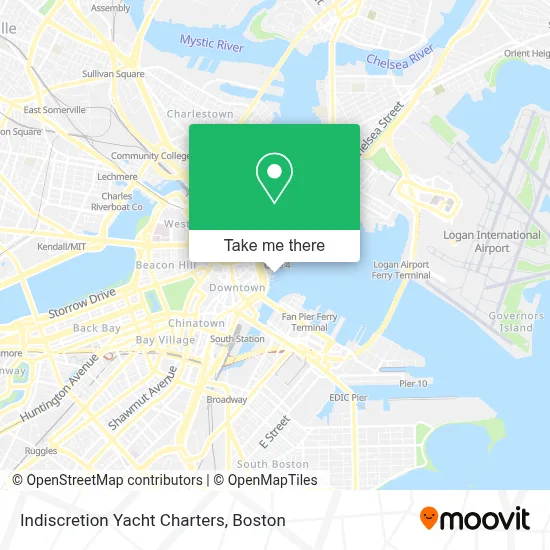 Indiscretion Yacht Charters map