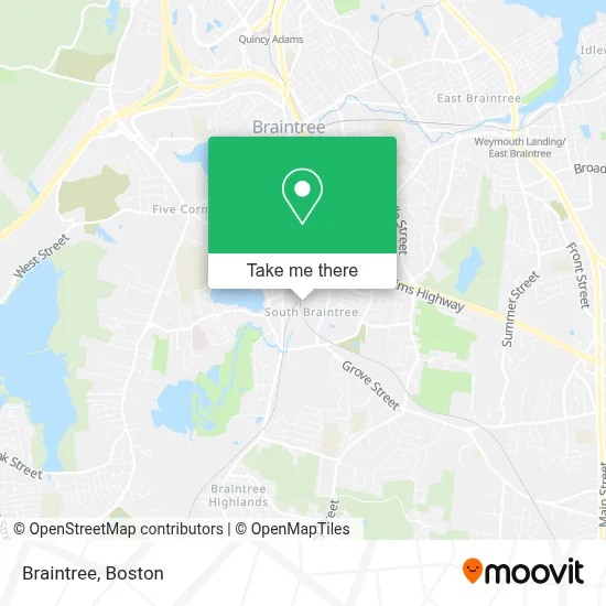 Braintree map