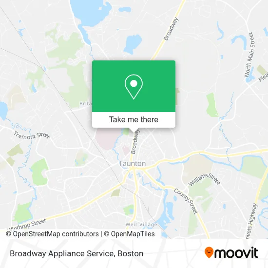 Broadway Appliance Service map