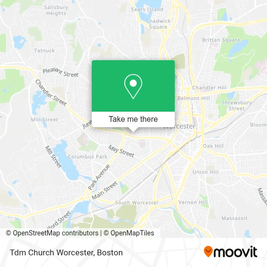 Tdm Church Worcester map