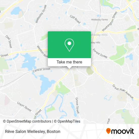 Rêve Salon Wellesley map